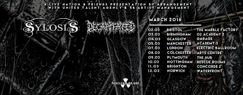 Sylosis + Decapitated UK tour