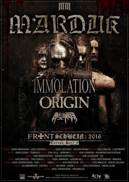 Marduk 2016 Tour Poster