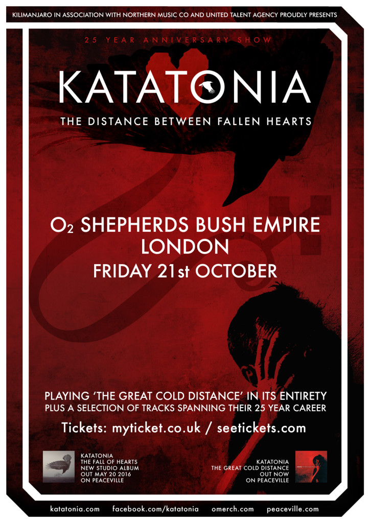 Katatonia London Anniversary Poster