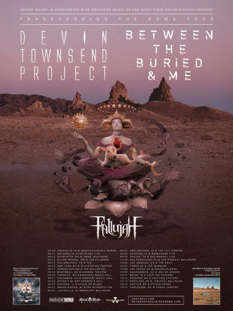 Devin Townsend Project/BTBAM US Tour Poster 2016