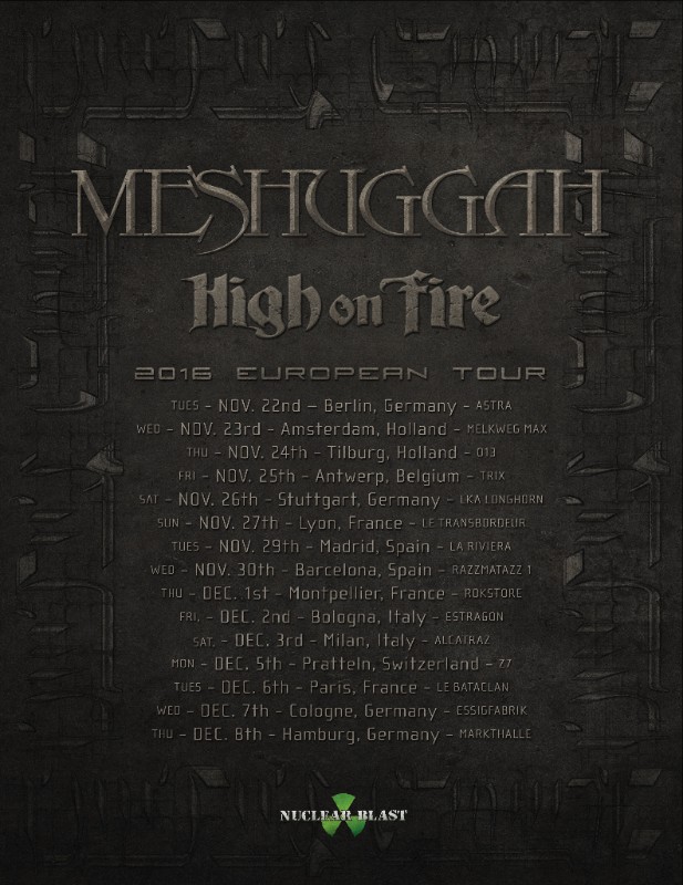 Meshuggah European Tour