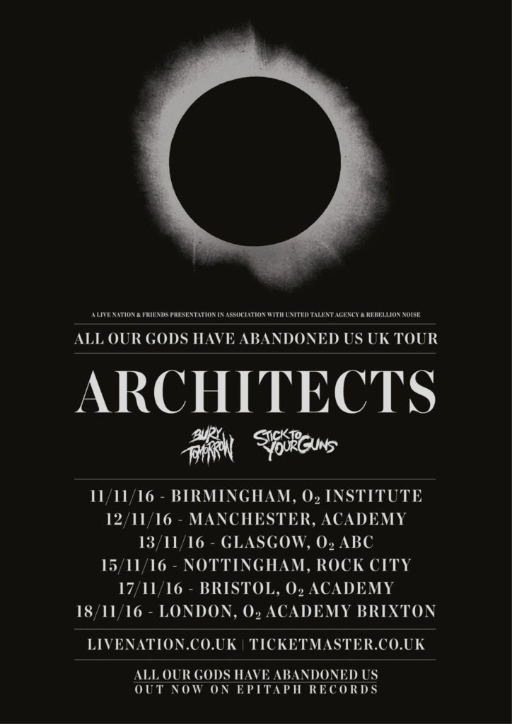 Architects UK Tour Poster 2016