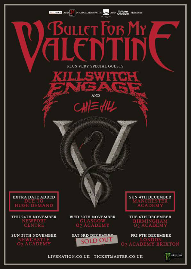 Bullet For My Valentine UK tour 2016