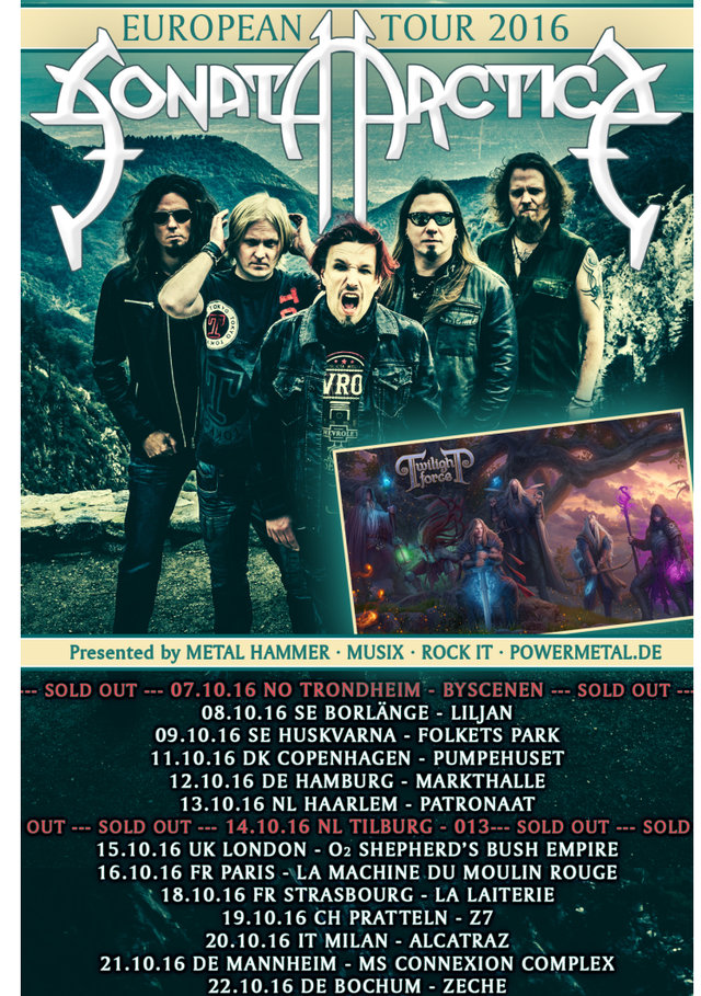 Sonata Arctica and Twilight Force EU tour