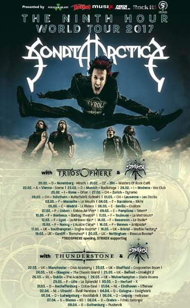 Sonata Arctica UK tour 2017