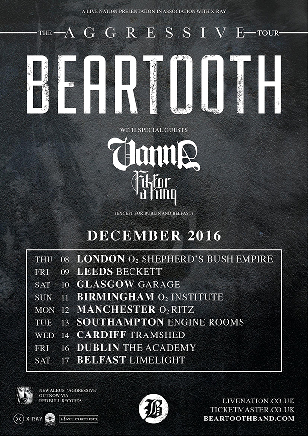 Beartooth and Vanna tour