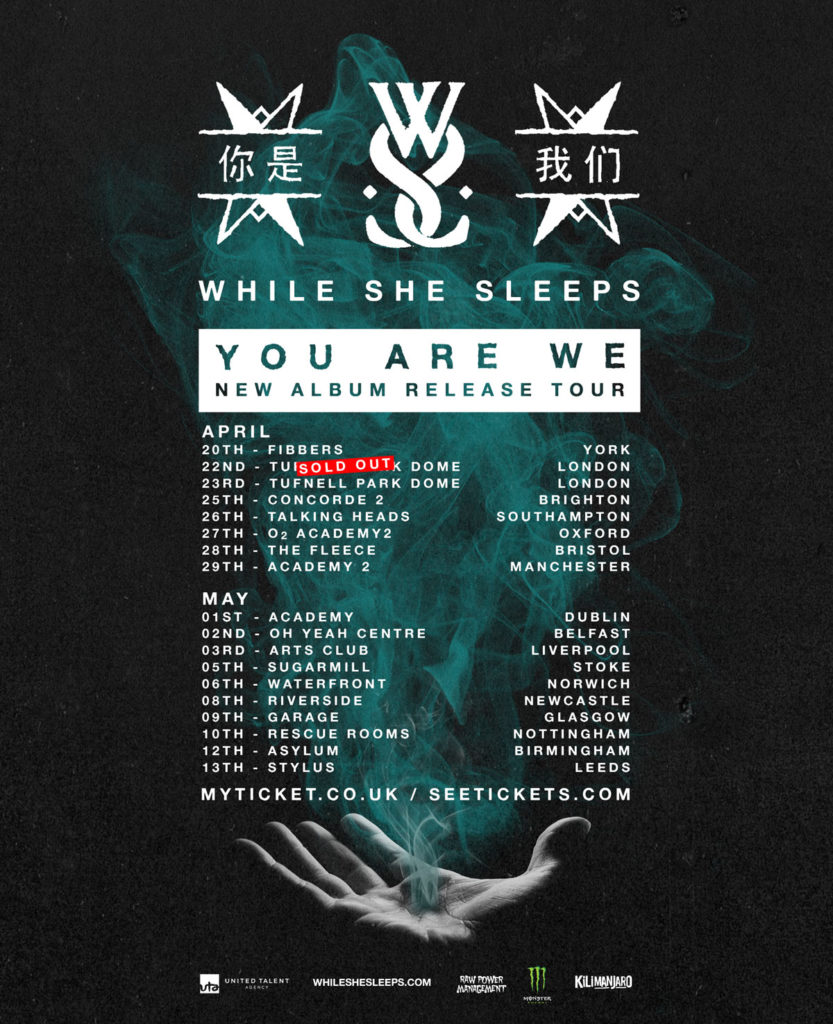 While She Sleeps UK tour 2017