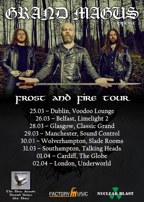 Grand Magus UK tour 2017