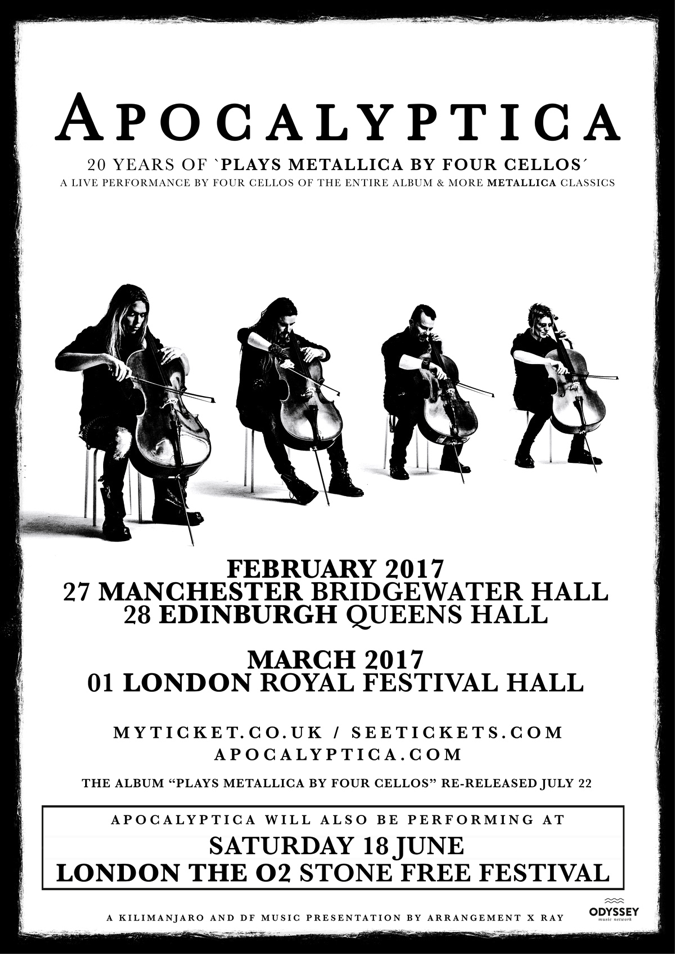 Apocalyptica UK tour 2017