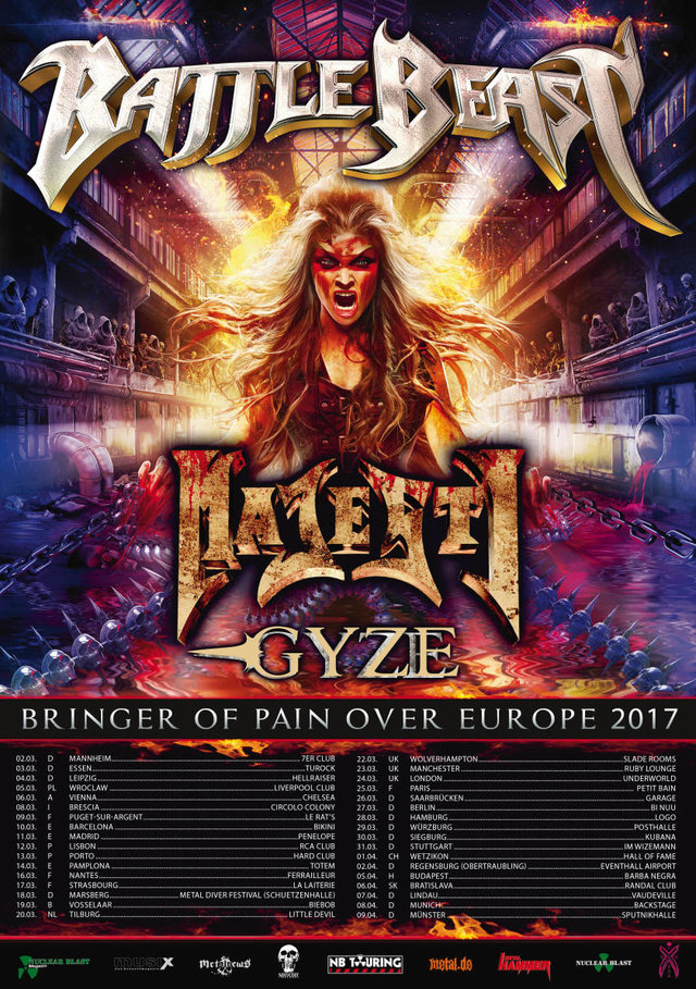 Battle Beast EU Tour 2017