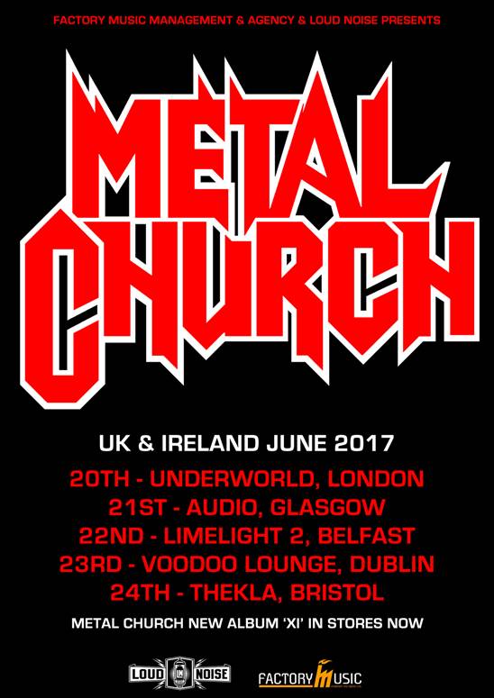 Metal Church UK tour 2017