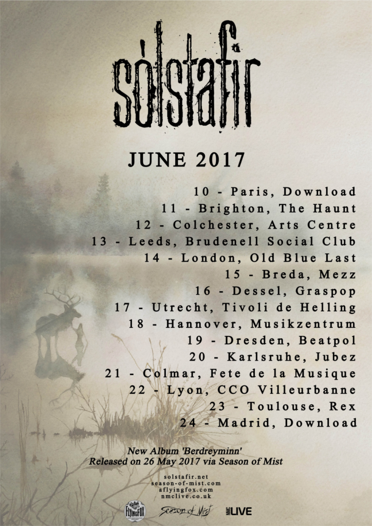 Sólstafir European Tour 2017