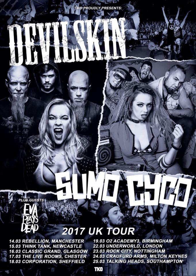 Devilskin/Sumo Cyco/Eva Plays Dead UK Tour