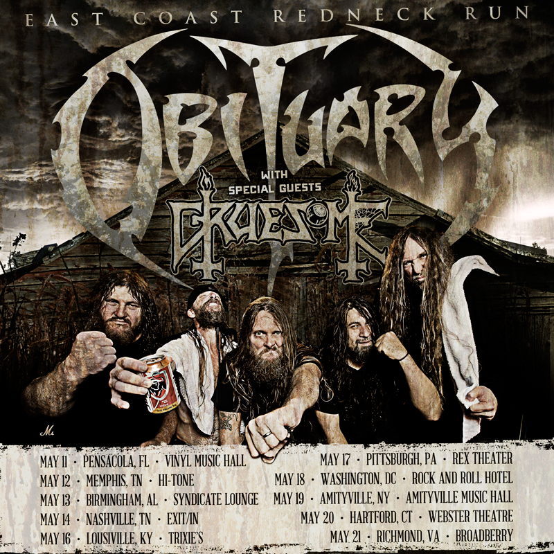 Obituary + Gruesome US tour