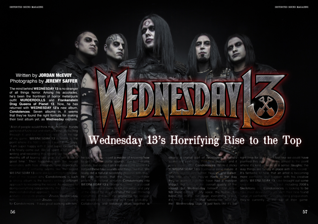 Wednesday 13 PROMO - Distorted Sound Issue 25