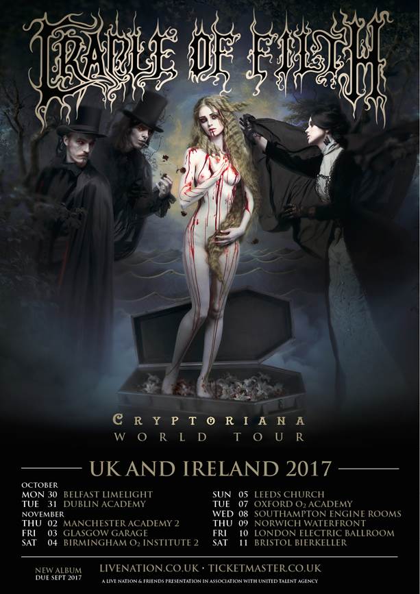 Cradle of Filth UK tour 2017