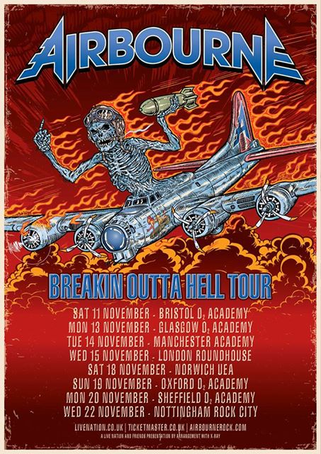 Airbourne UK tour 2017