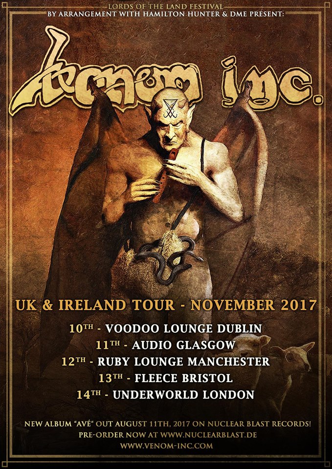 Venom INC UK Tour 2017