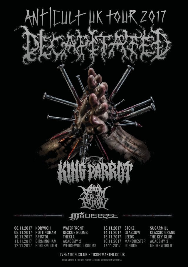 Decapitated UK tour 2017