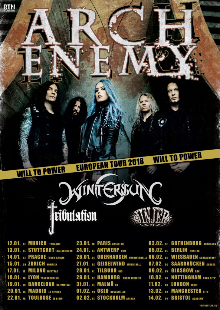 Arch Enemy EU/UK Tour 2018