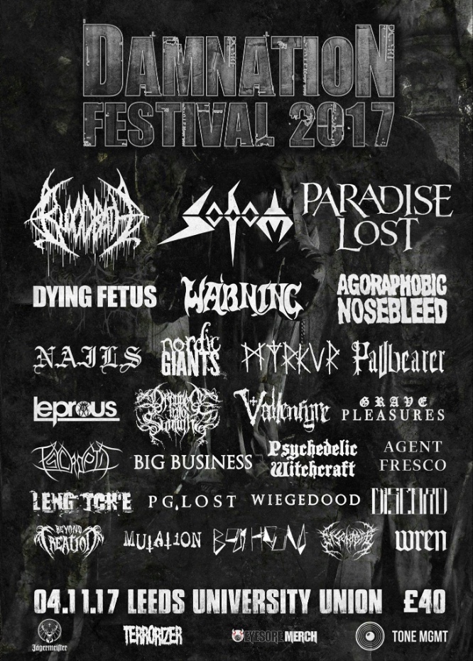 Damnation Festival 2017 - Final Lineup