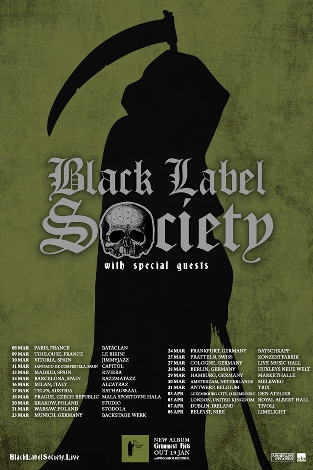 Black Label Society European Tour 2018