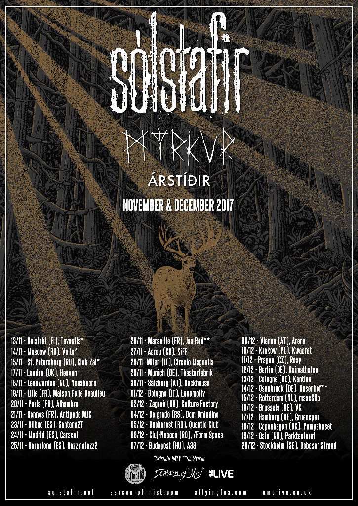 Sólstafir EU Tour 2017