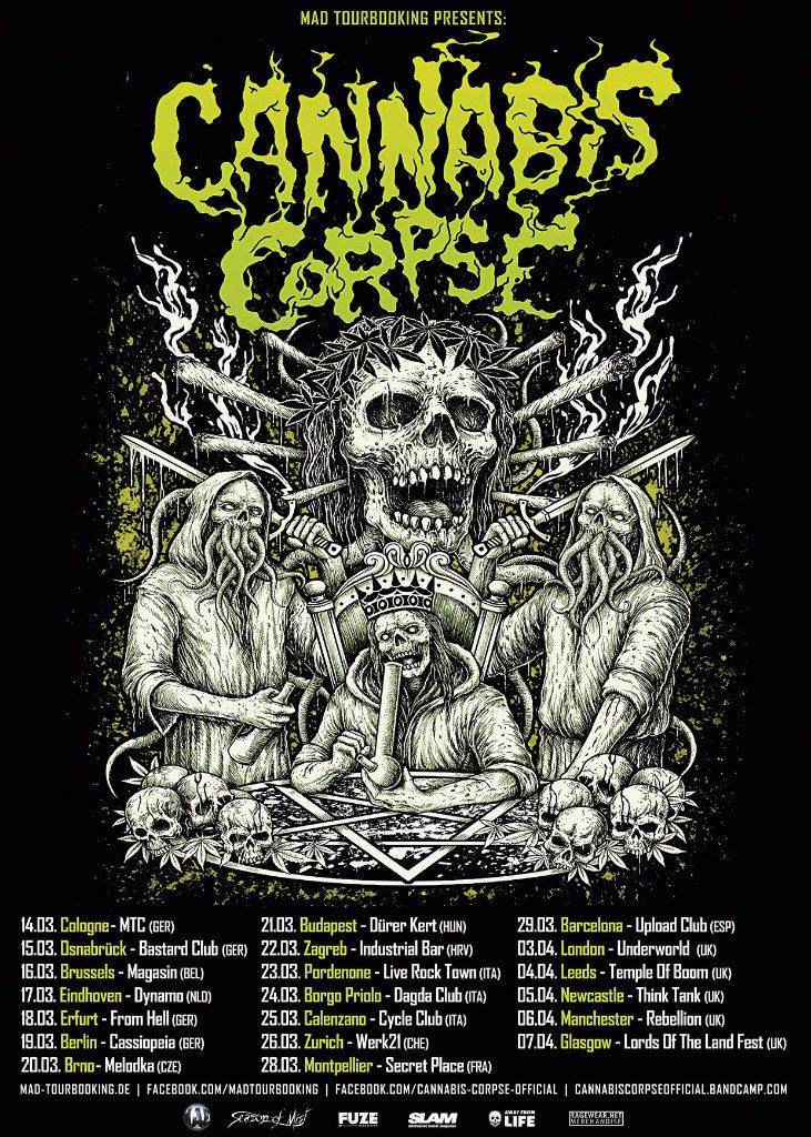 Cannabis Corpse European Tour 2018