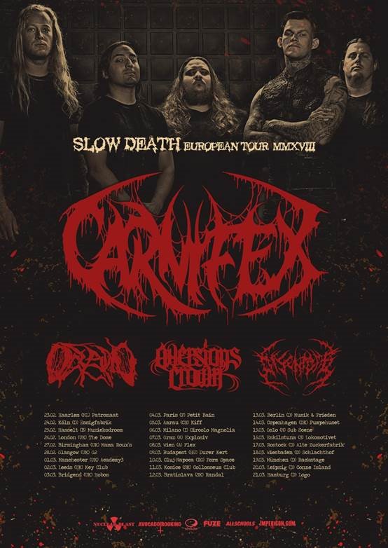 Carnifex European Tour 2018