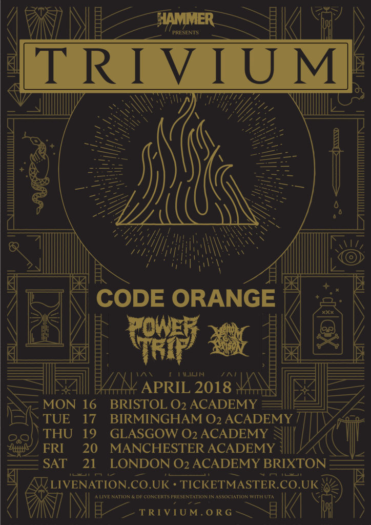 Trivium UK tour 2018