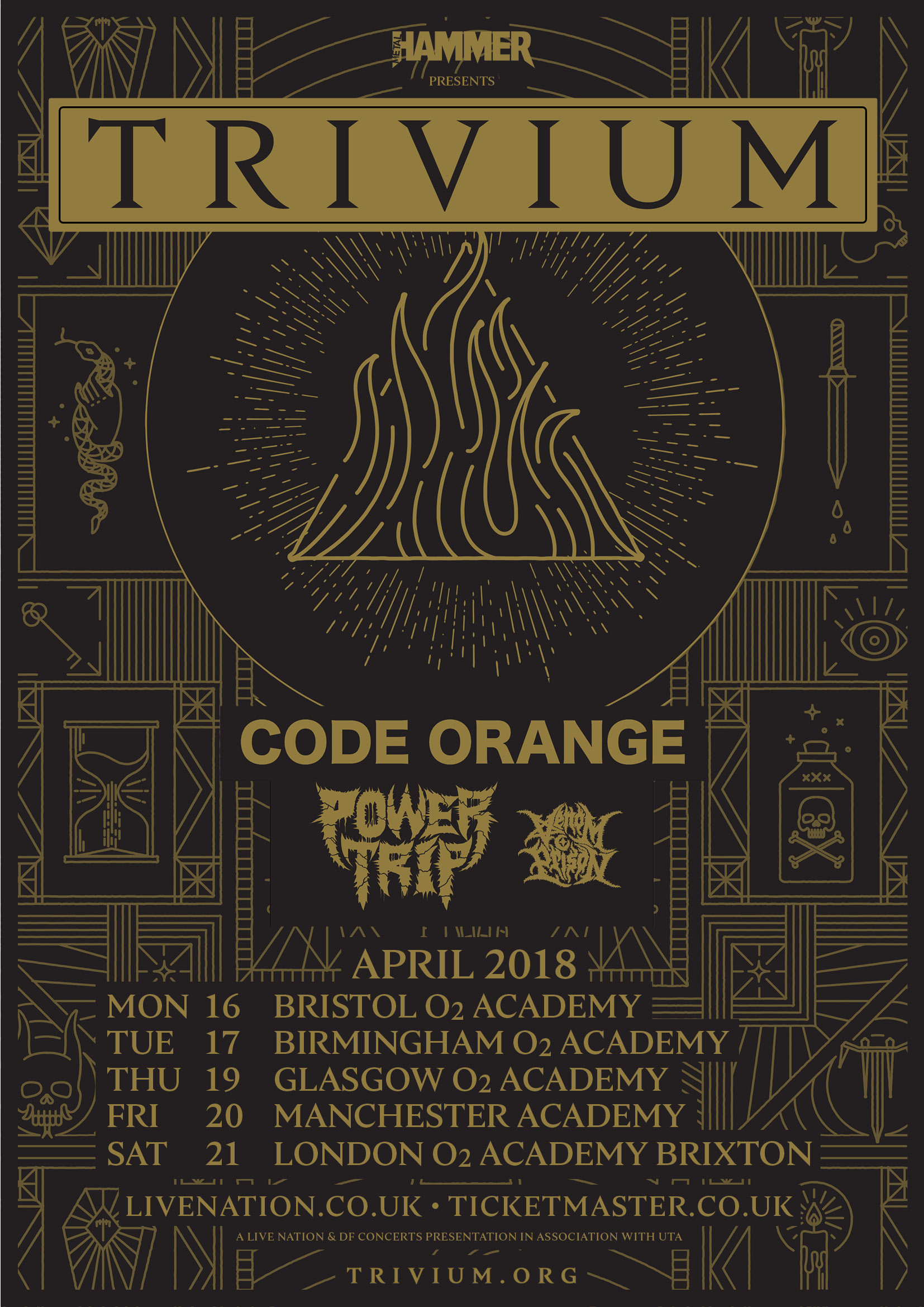 Trivium UK tour 2018