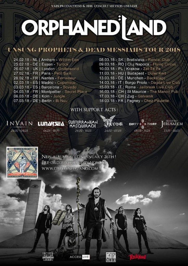 Orphaned Land European Tour 2018