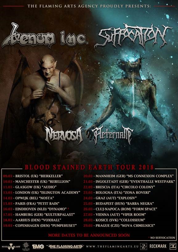 Venom INC/Suffocation European/UK Tour 2018