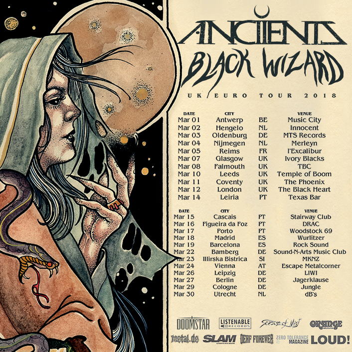 Anciients European/UK Tour 2018