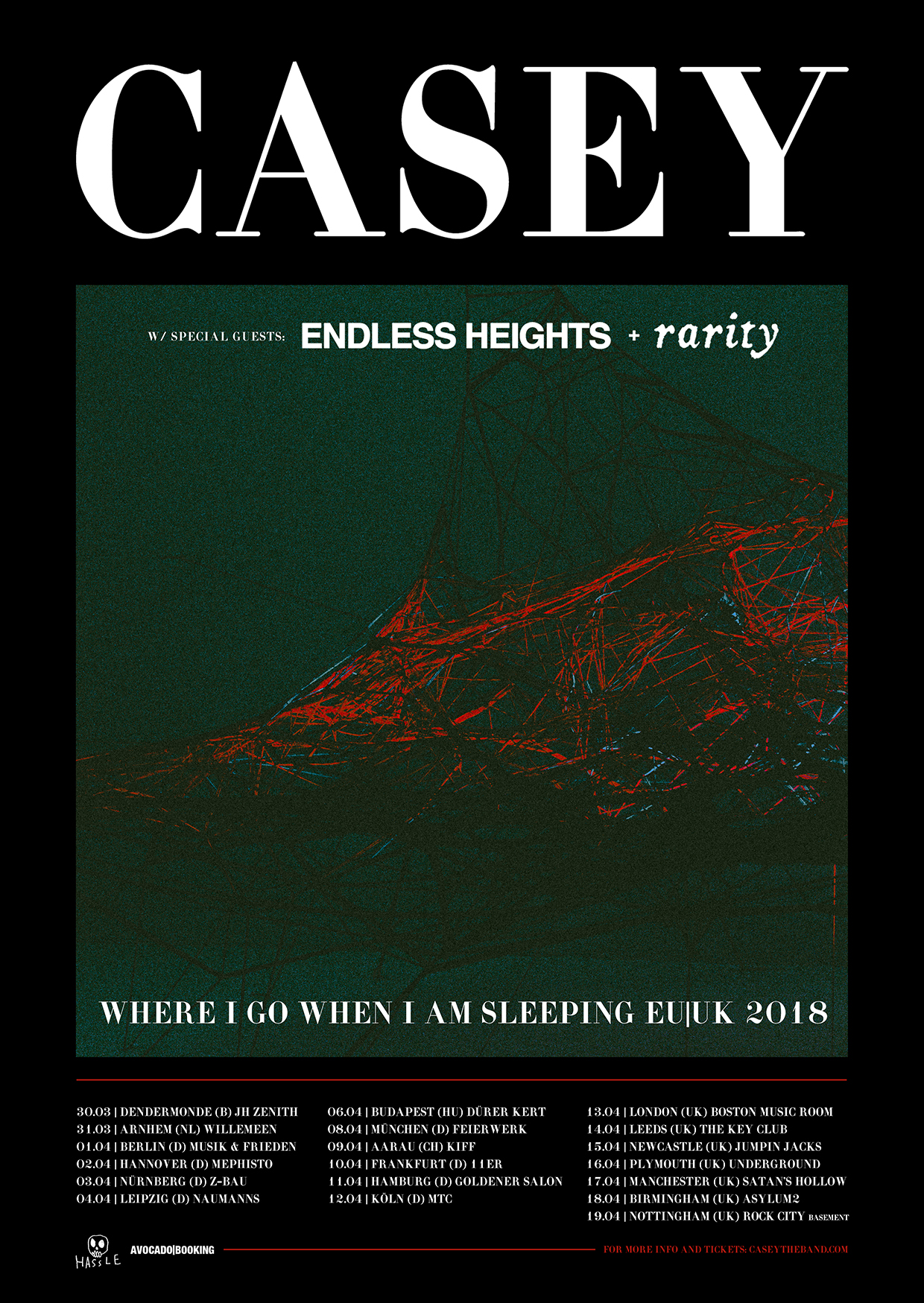 Casey European/UK Tour April 2018