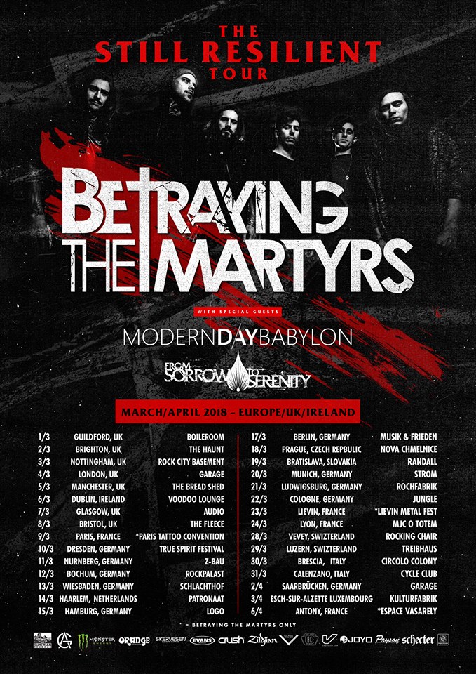 Betraying The Martyrs 2018 Tour