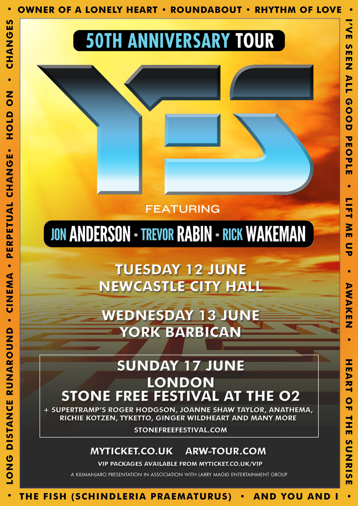 YES 50 Anniversary Shows