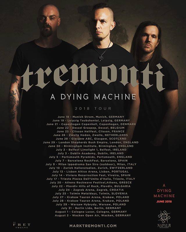 Tremonti Euro Tour Poster 2018