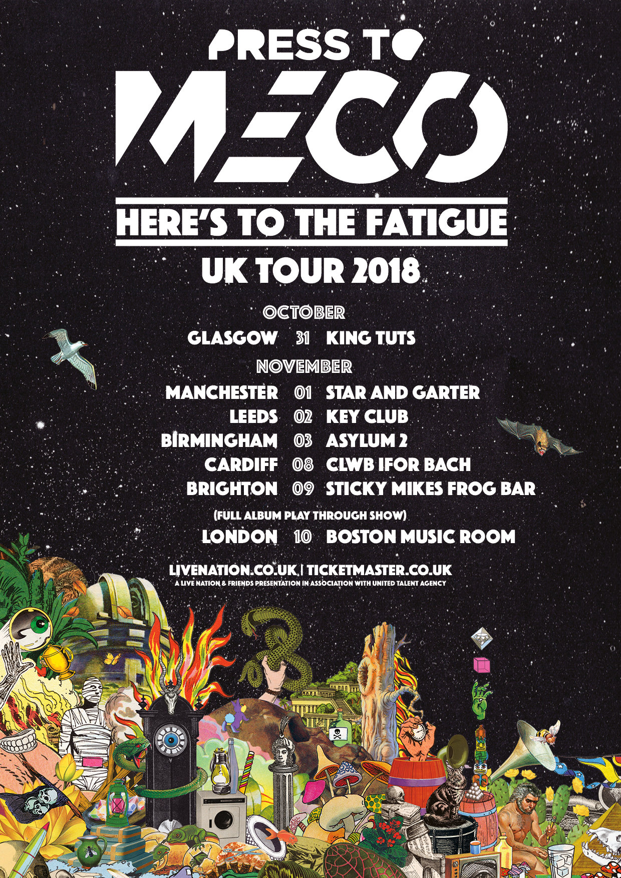 Press To MECO UK Tour 2018