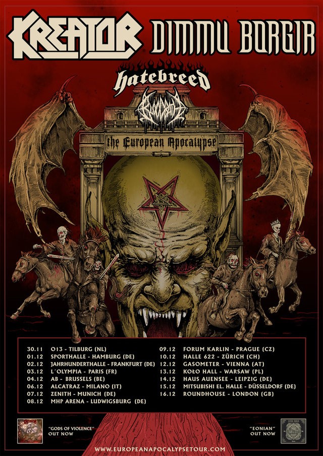 Kreator and Dimmu Borgir European Tour 2018