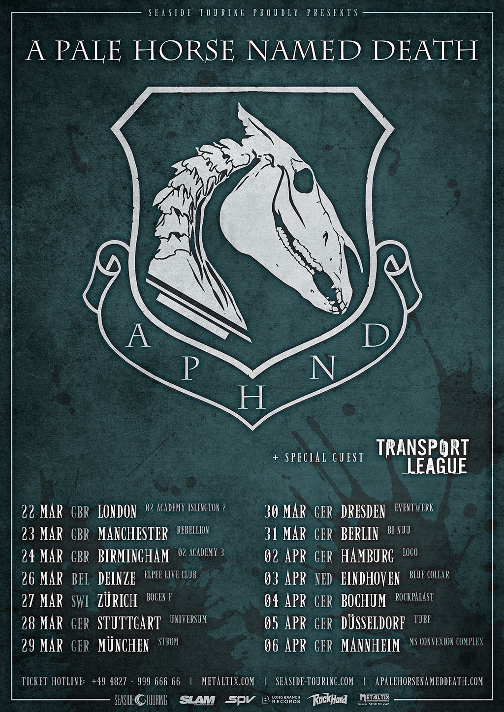 A Pale Horse Named Death 2019 Tour