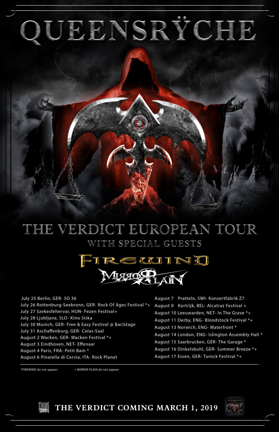 Queensrÿche The Verdict Tour 2019