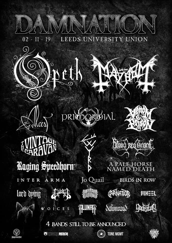 Four more bands announced for Damnation Festival - Distorted Sound Magazine