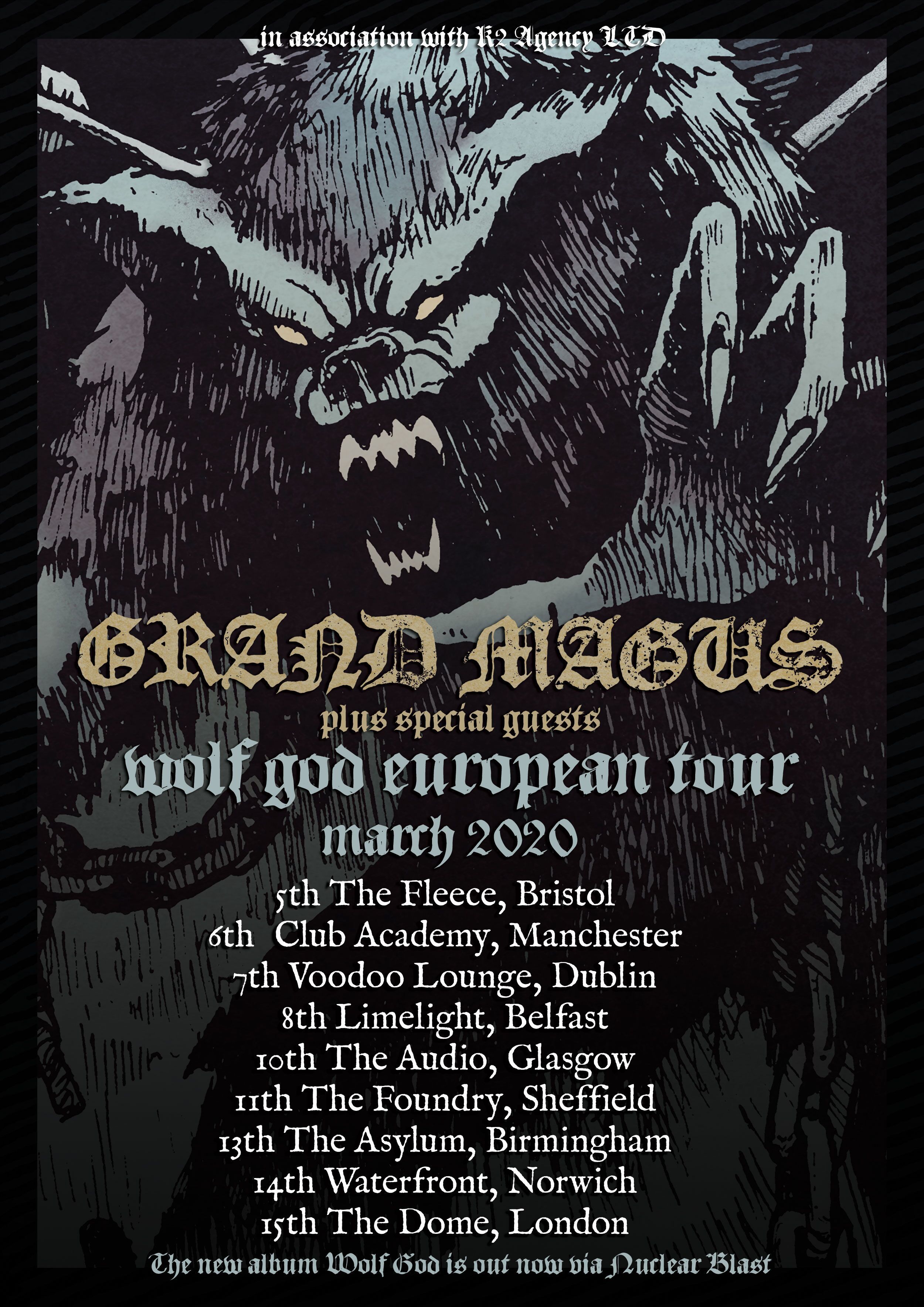 Grand Magus Wolf God Tour 2020