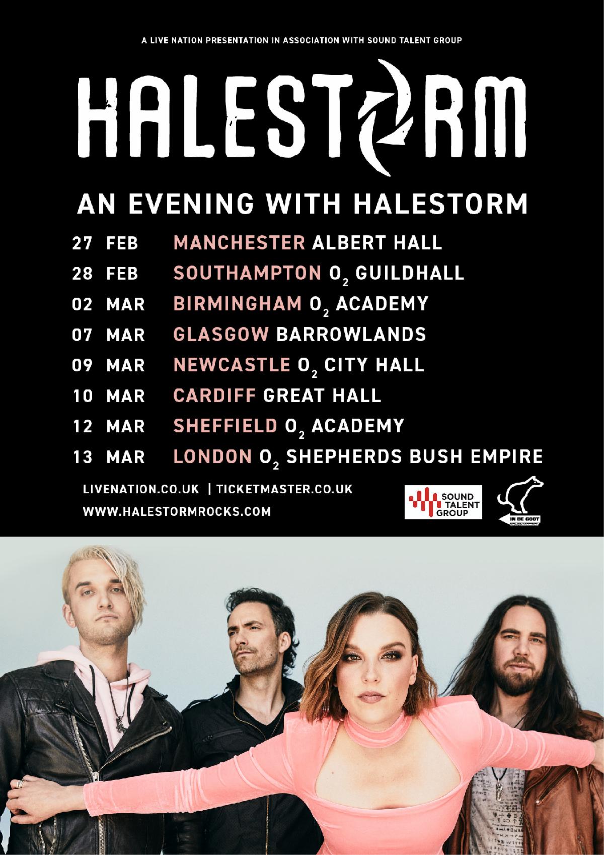 Halestorm UK Tour 2022