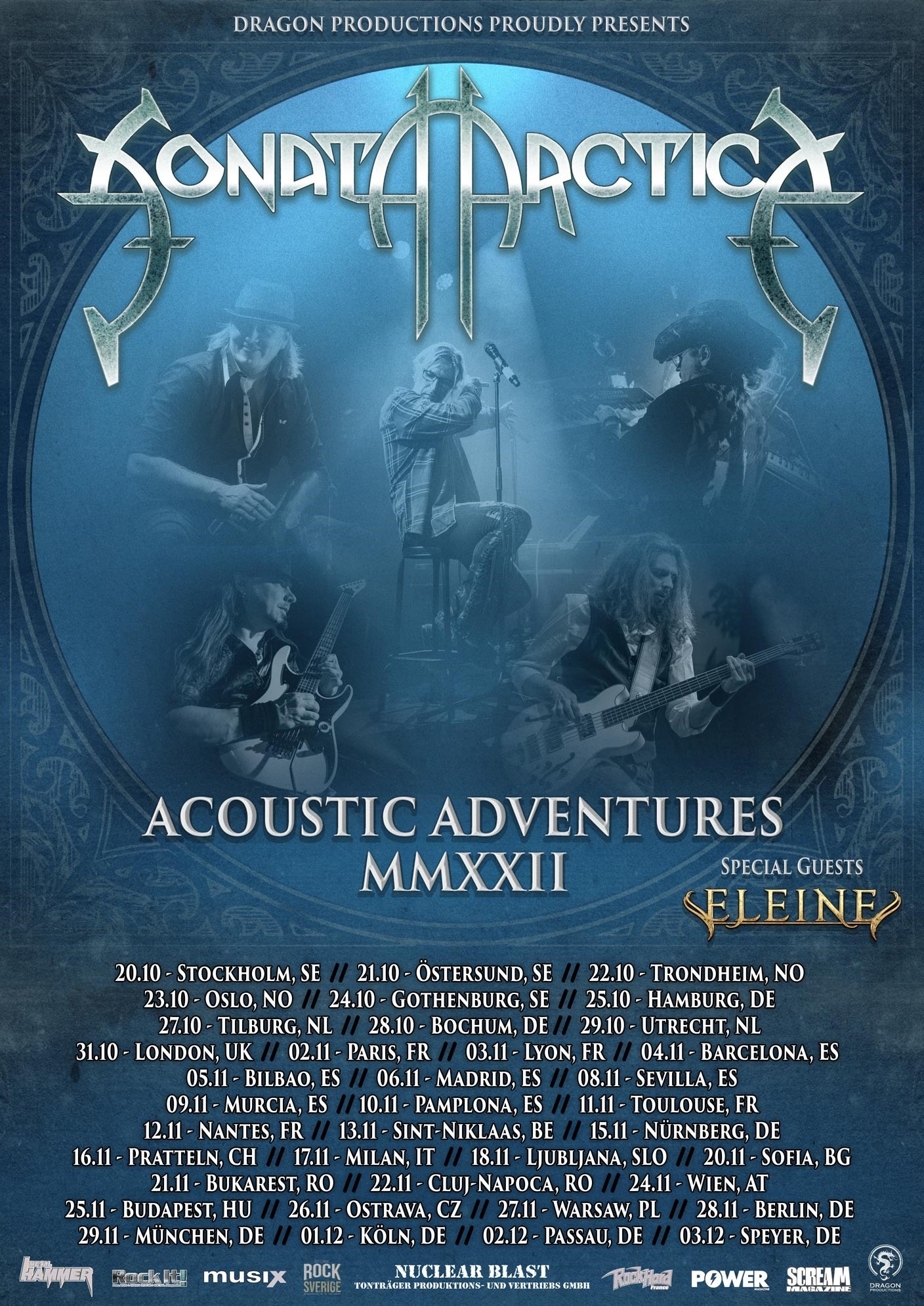 Sonata Arctica European Acoustic Tour 2022