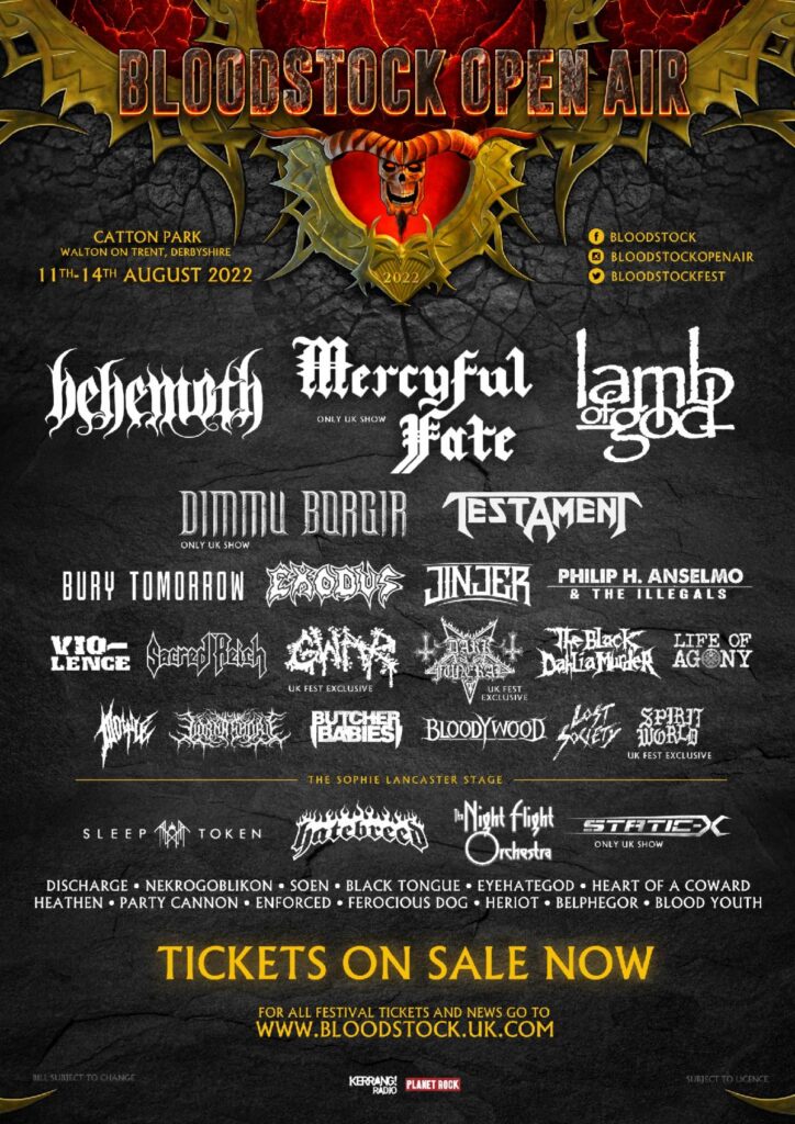 Bloodstock Festival 2022 - Announcement Oct 31