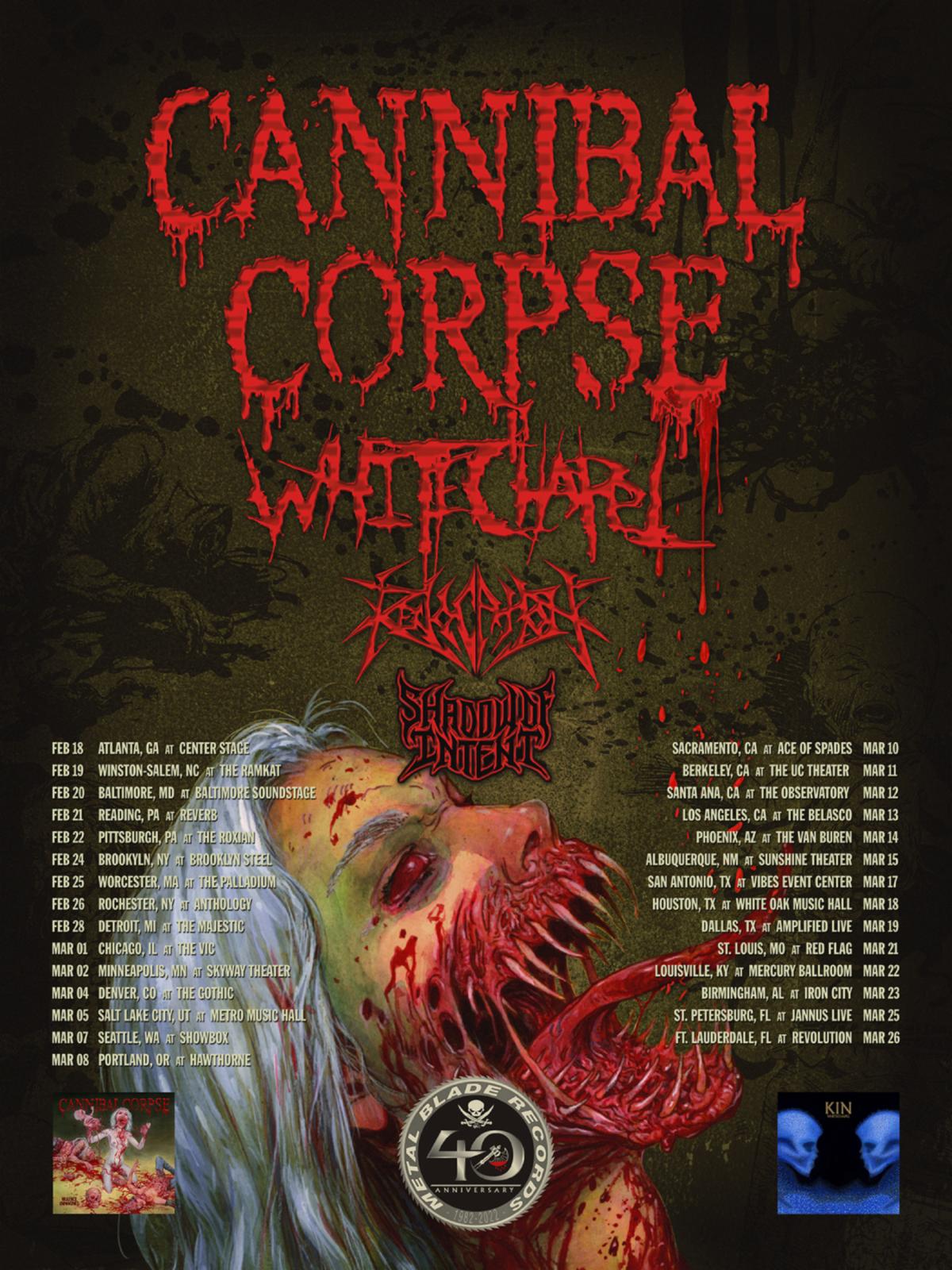 Cannibal Corpse US Tour 2022