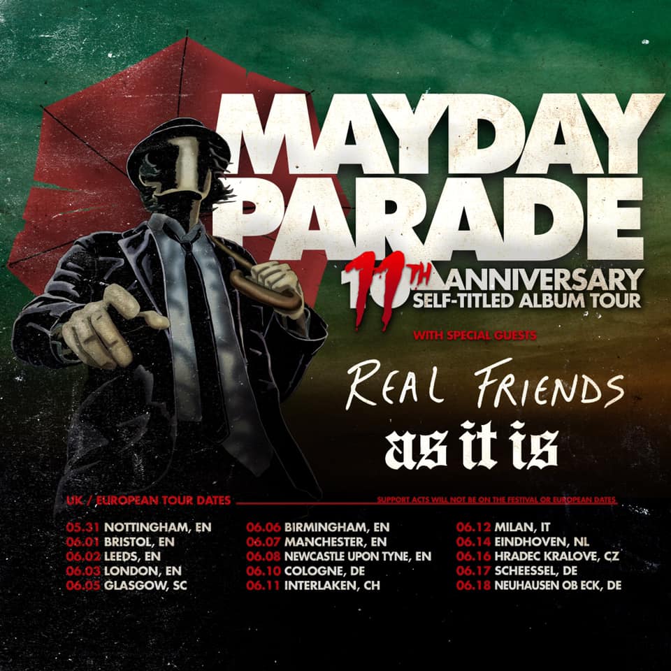 Mayday Parade European Tour 2022