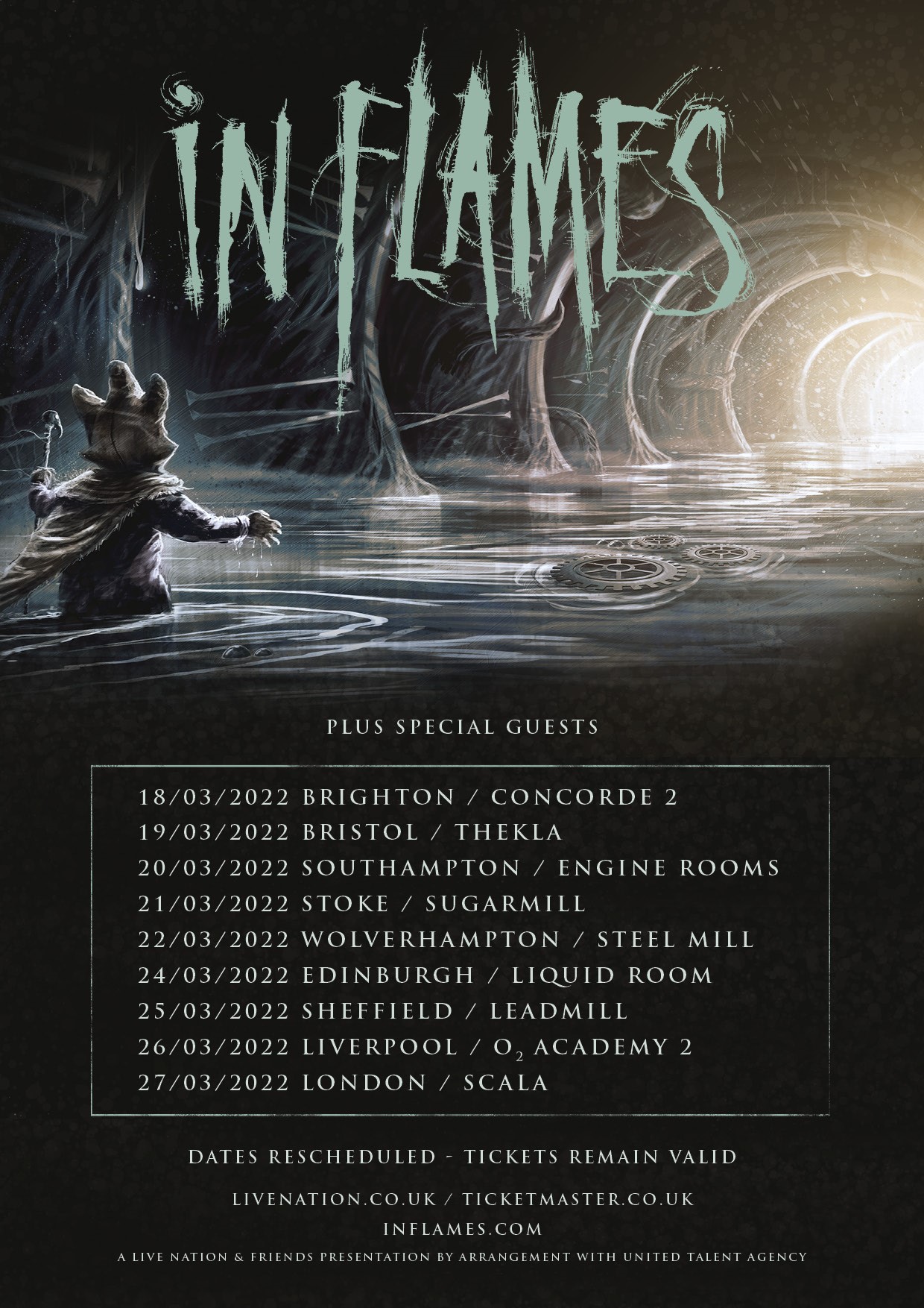 In Flames Rescheduled UK Tour 2022